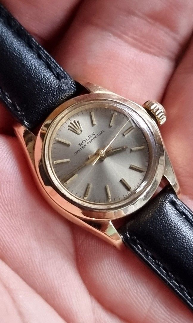 Rolex 6618 18k gold case 24mm automatic