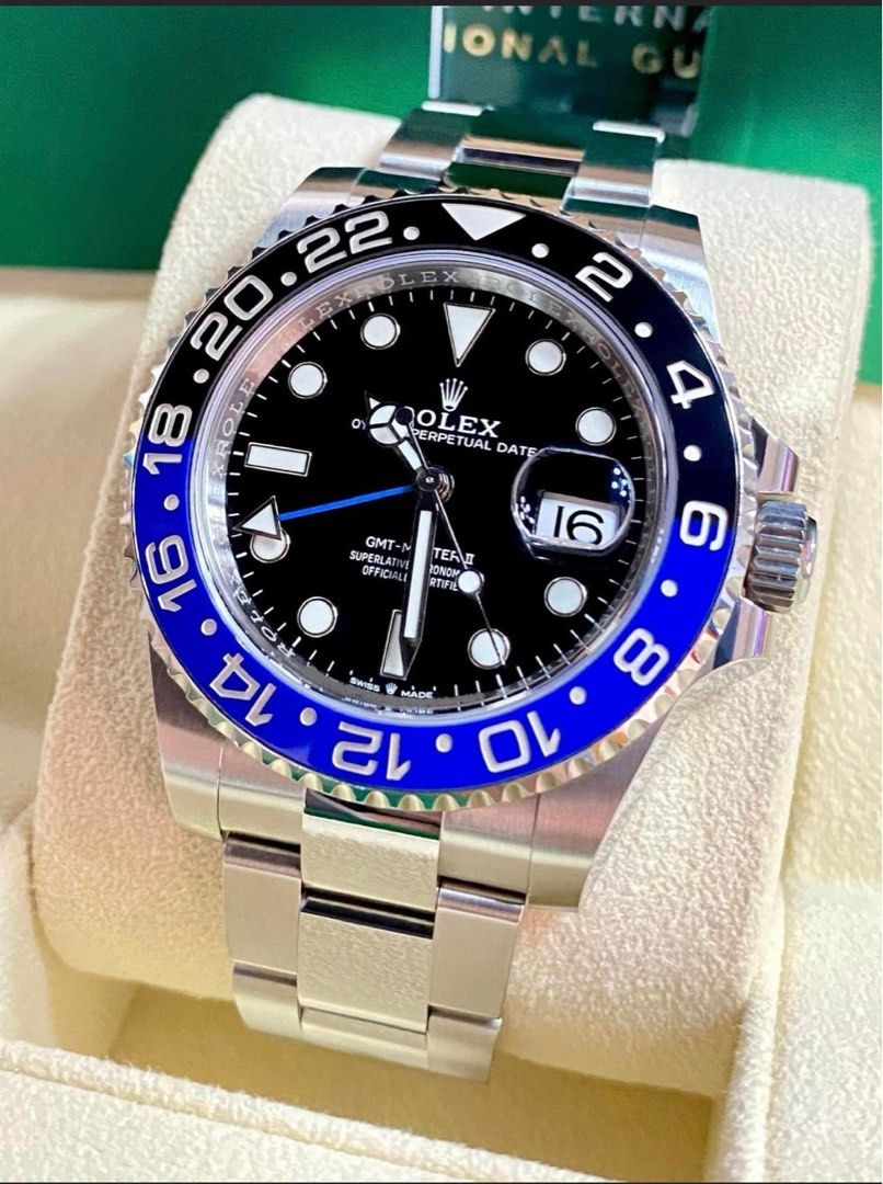 Rolex Brand new 2023 GMT Master II BATMAN 40mm (Category: Luxury Watches) located in Pasig City. Submitted by Watchaholics (Listing ID 1235194607, Image 2). Description: Rolex Brand new 2023 GMT Master II BATMAN 40mm -Ref 126710BLNR -40mm -Brand new 2023 -Complete / full set For 980k You may DM or contact @ 09615077138 Thanks admin😉.