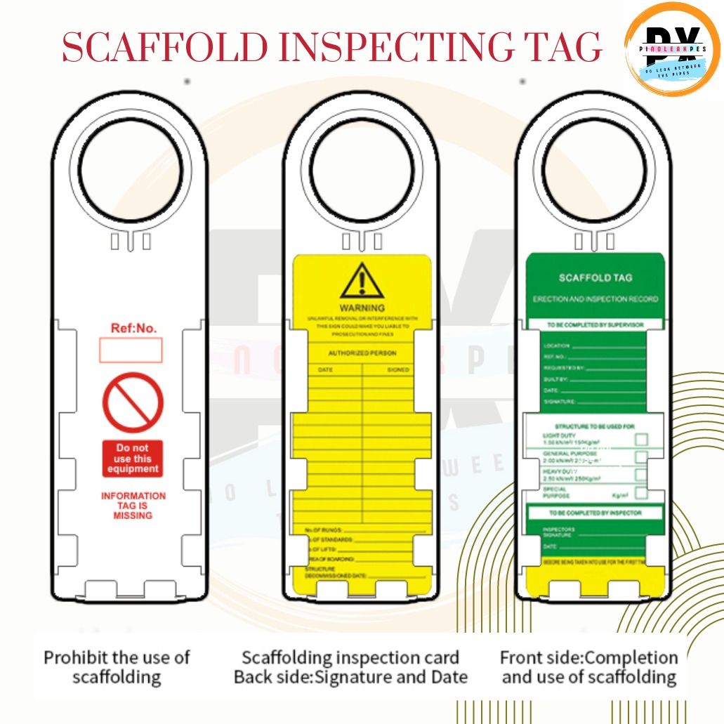 Scaffold Tag Safety Scaffold Tag Erection and Inspection Record