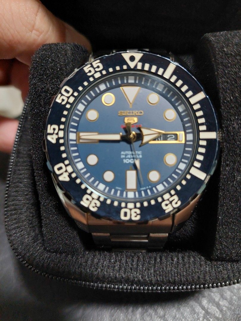 Seiko 5 sports cheap automatic blue monster