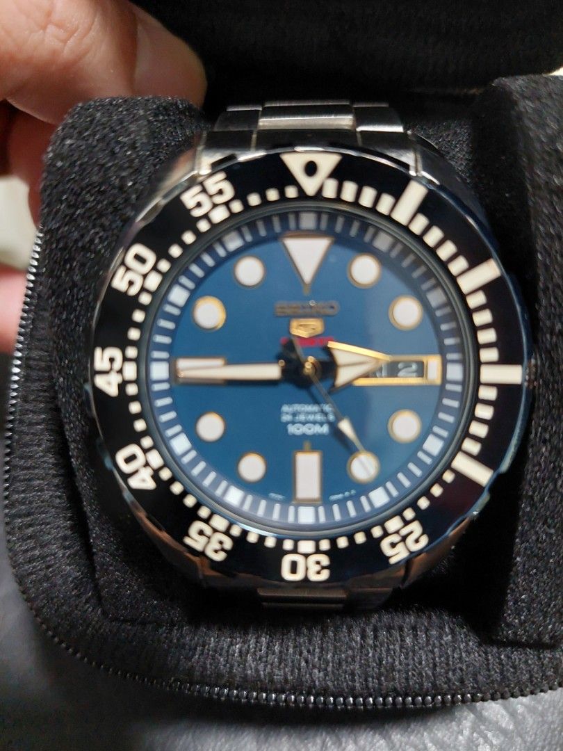 Seiko 5 Sports Blue Monster Edition Men s Fashion Watches
