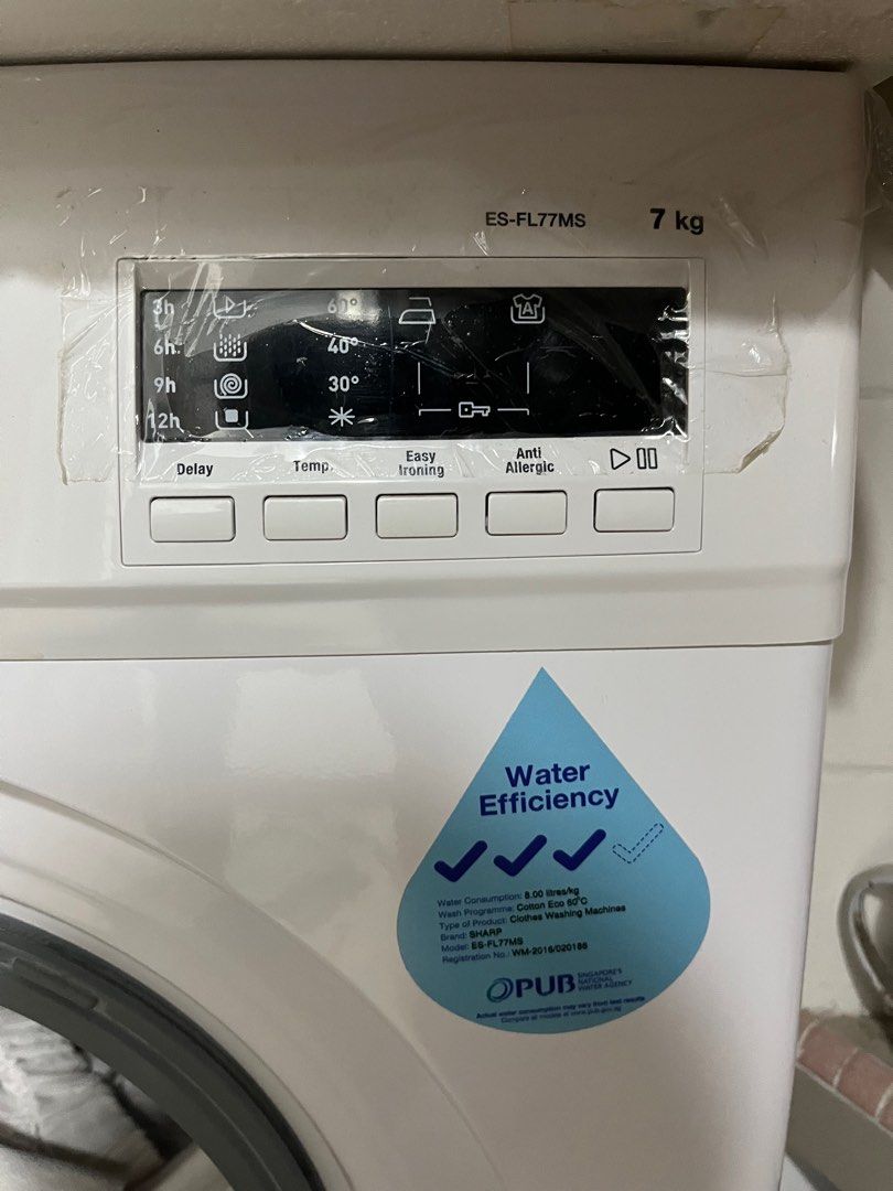 Sharp Washing Machine (ESFL77MS), TV & Home Appliances, Washing