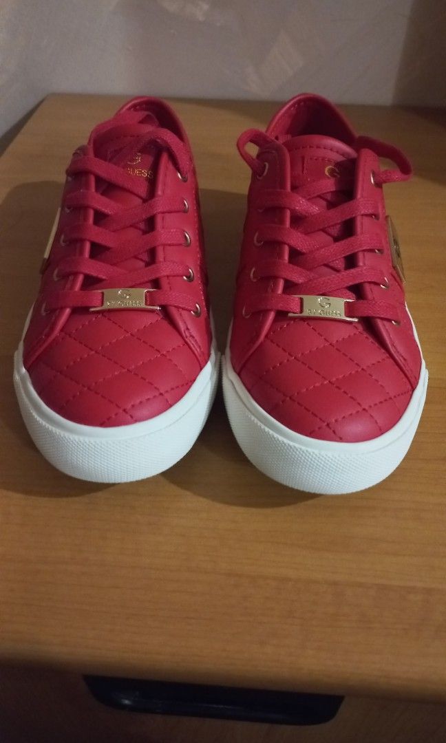 Guess women's red sneakers 2025