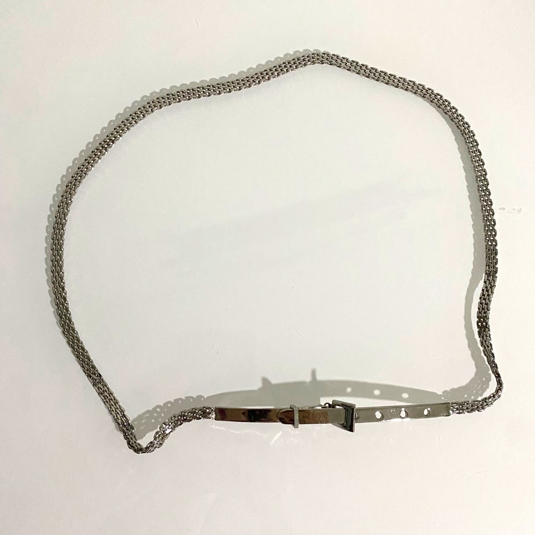 thin silver belt
