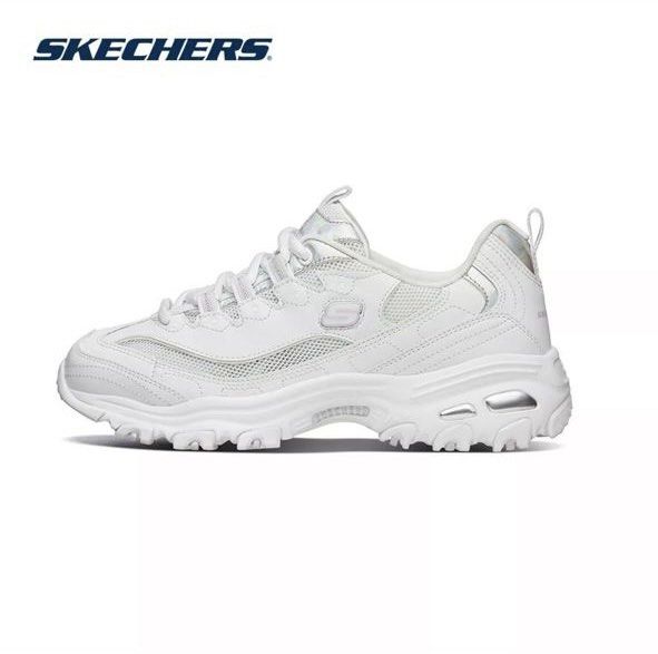 Skechers Womens D'lites Low Top Lace Up Fashion Sneakers