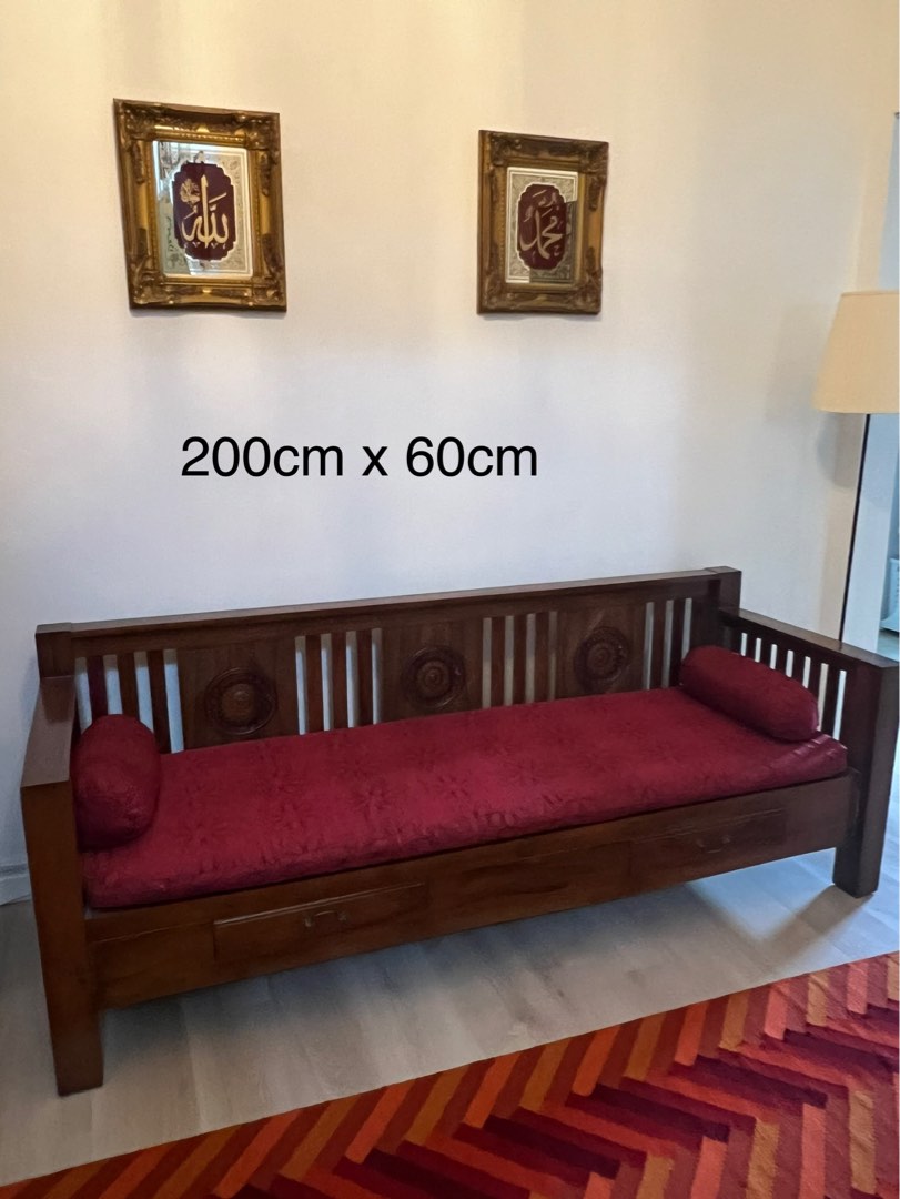 Sofa/ day bed Jati, Furniture & Home Living, Furniture, Sofas on Carousell
