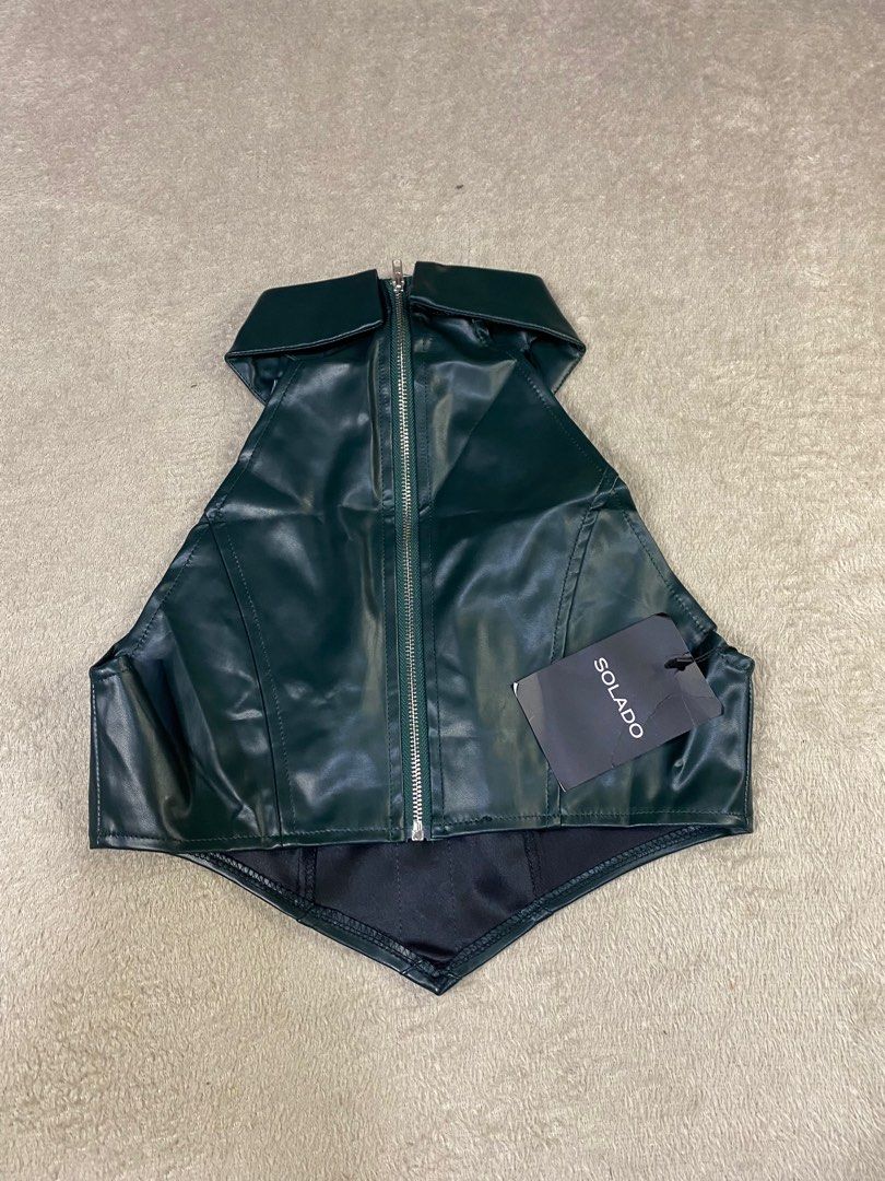 SOLADO LEATHER HALTER TOP (Category: Others Tops) located in Manila. Submitted by galstuff (Listing ID 1235253120, Image 2). Description: Super hq Dm for ww Xs-S fit!.