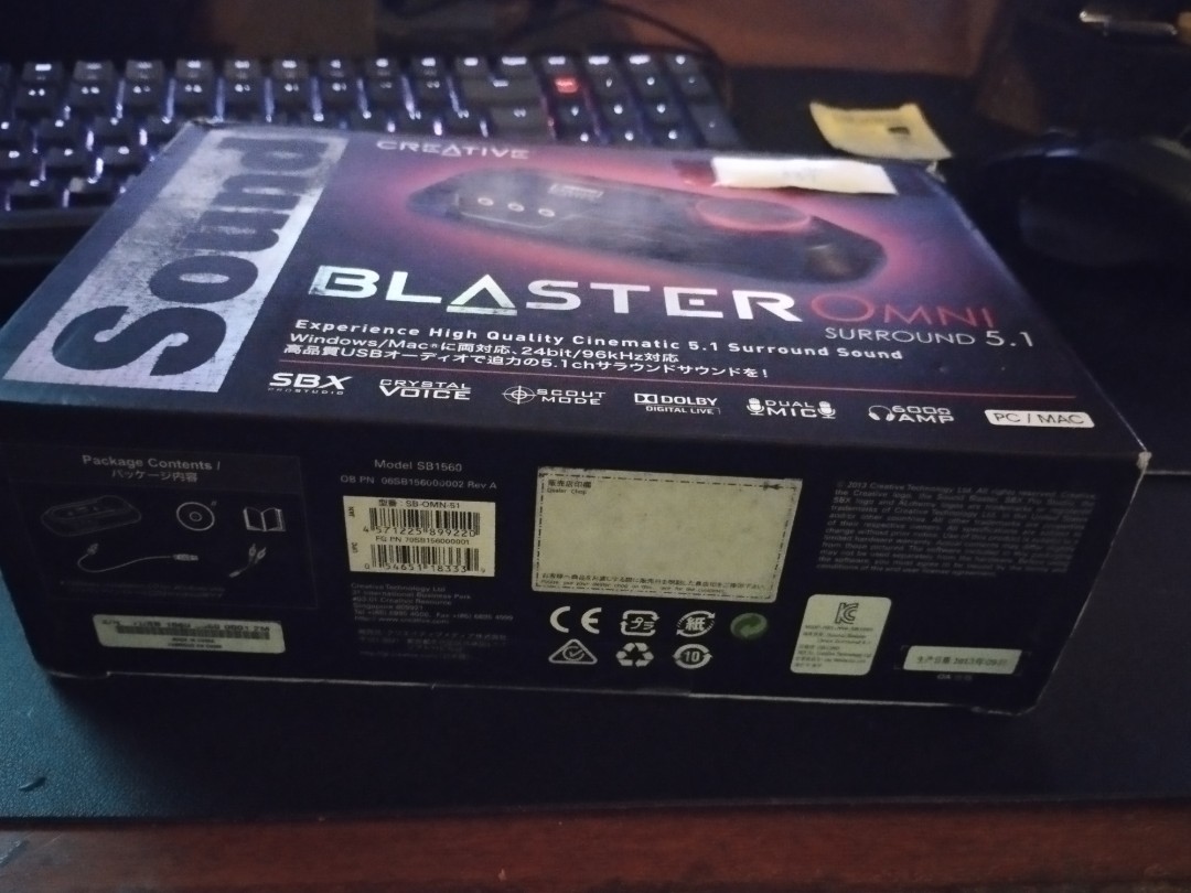 Soundblaster OMNI 5.1 ext. Soundcard/DAC, Computers & Tech, Parts