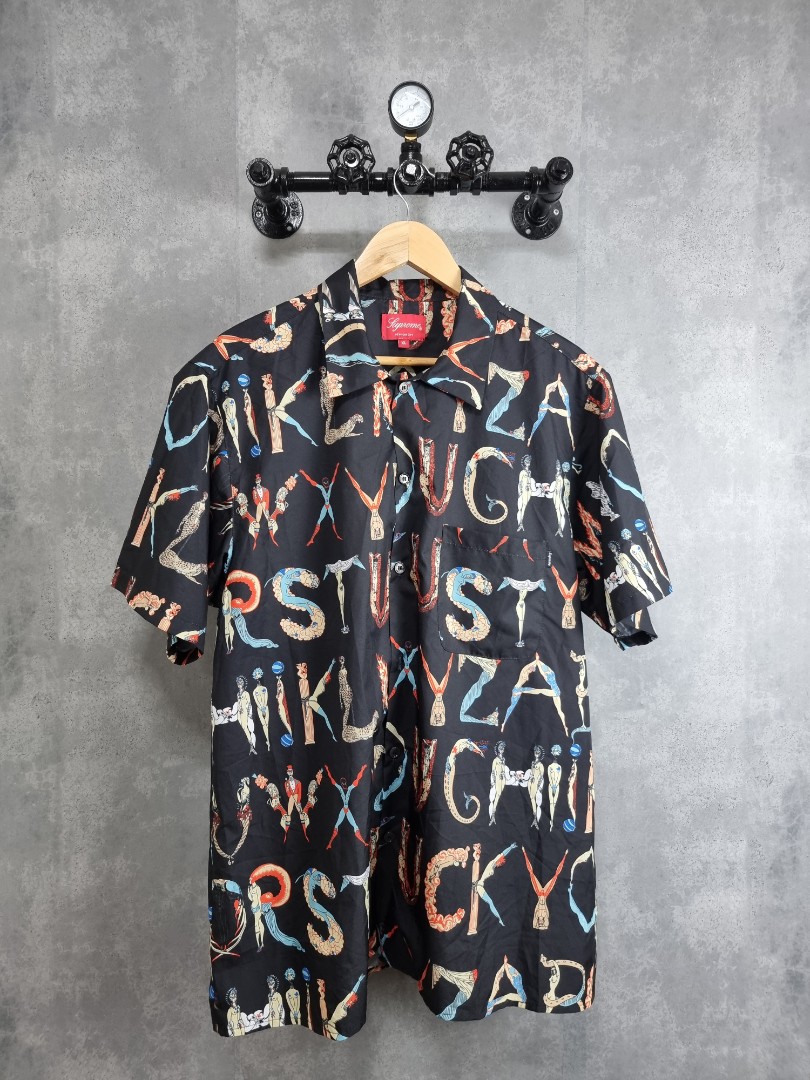 Supreme Alphabet Silk Shirt, Men's Fashion, Tops & Sets, Tshirts