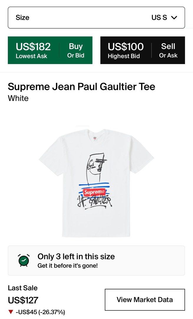 supreme jean paul gaultier tee white ToplantA lar GOLDEN DELUXE HOTEL