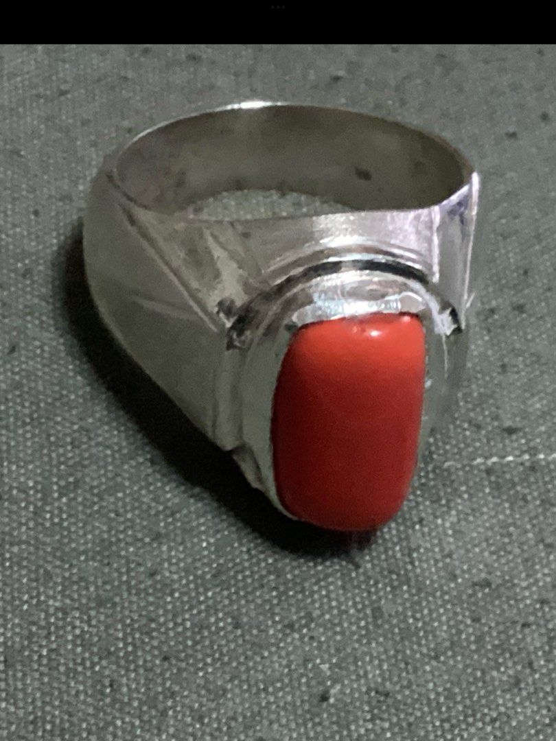 The Natural Untreated Red Coral Ring Men s Fashion Watches