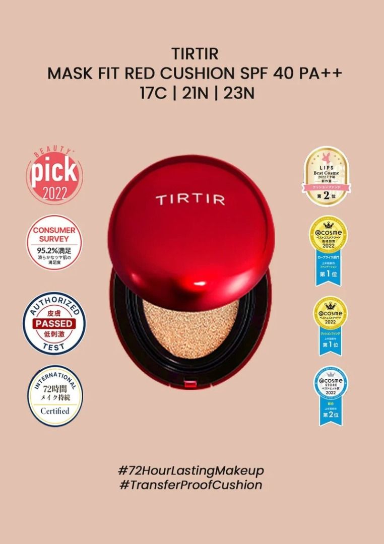 tirtir cushion mask fit red cushion original dari jepang, Kesehatan