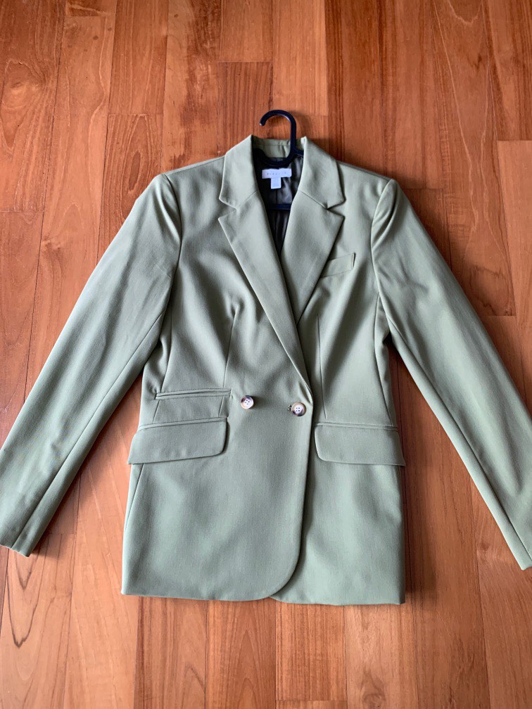 Topshop discount green blazer