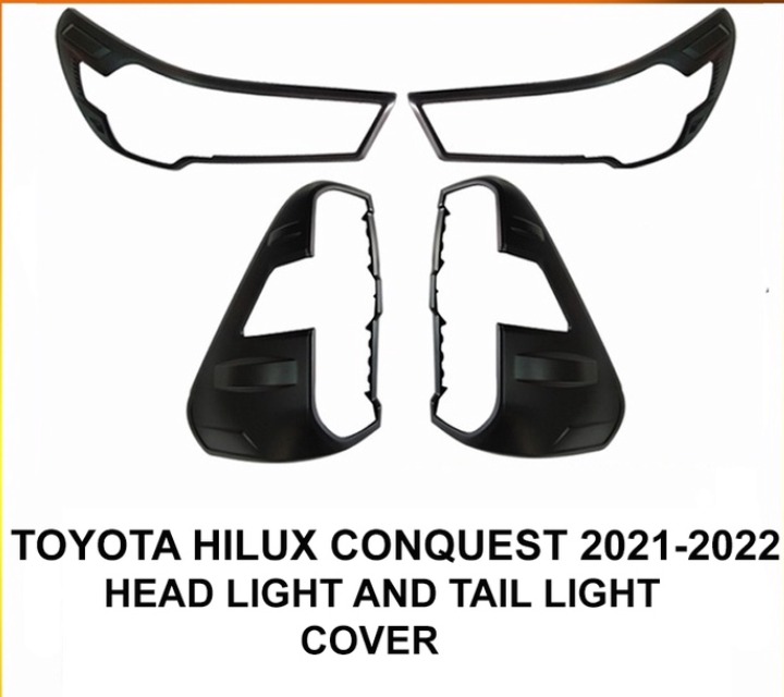 Toyota Hilux Conquest / GR-S 2021 to 2023 Headlight and Taillight matte ...