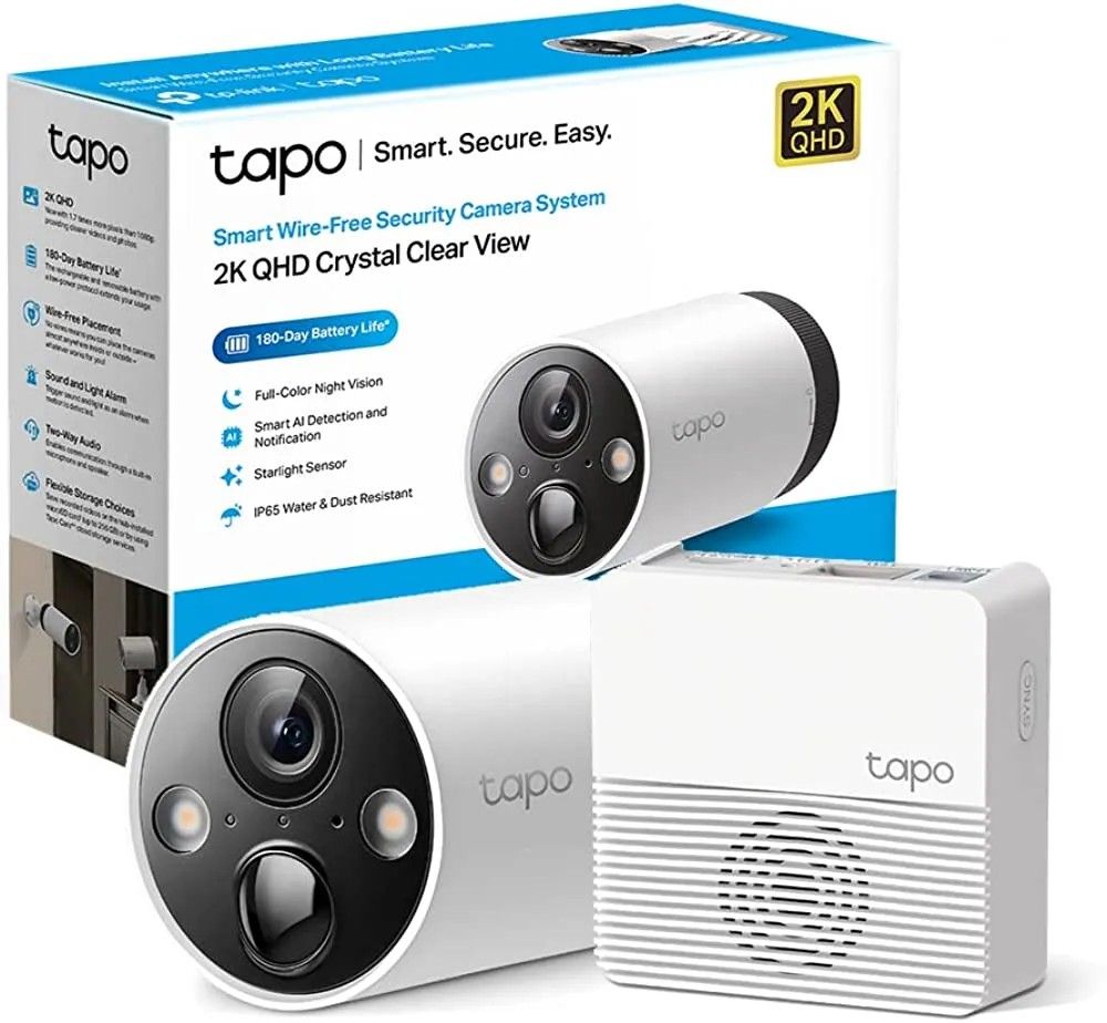 TP-Link Tapo C420S1 Smart Wire-Free Security Camera, 1 Camera System