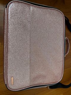 Typo Laptop Bag in glittery pink durable PVC