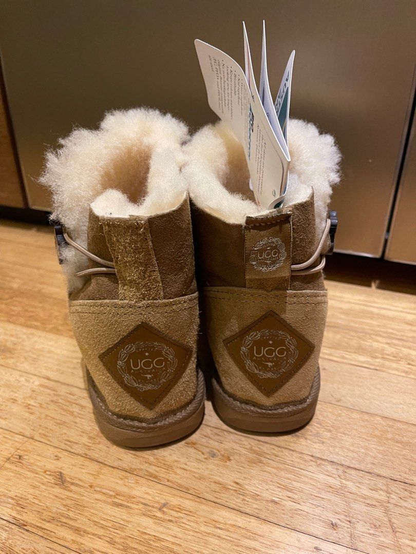 UGG MINI KOALA SHEEPSKIN BOOTS CHESTNUT SIZE 5 Women s Fashion Footwear Boots on Carousell