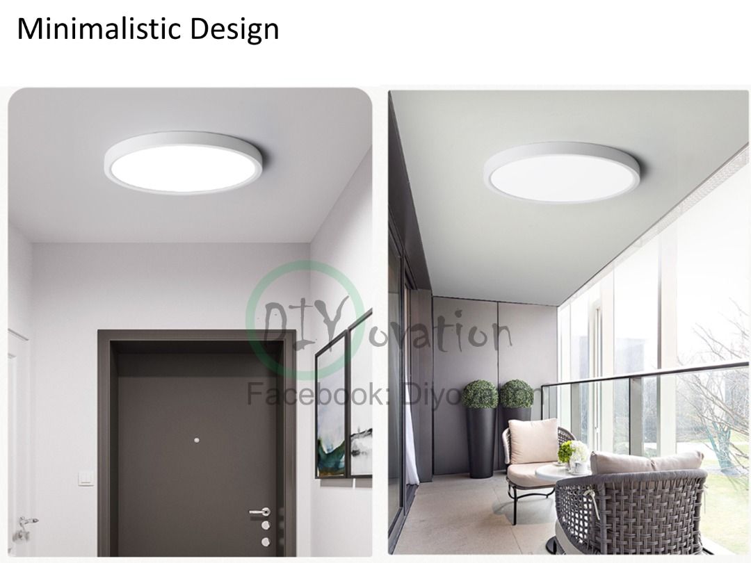 Ultra Slim LED Ceiling Light with 3 tone Light/ Easy remove and ...