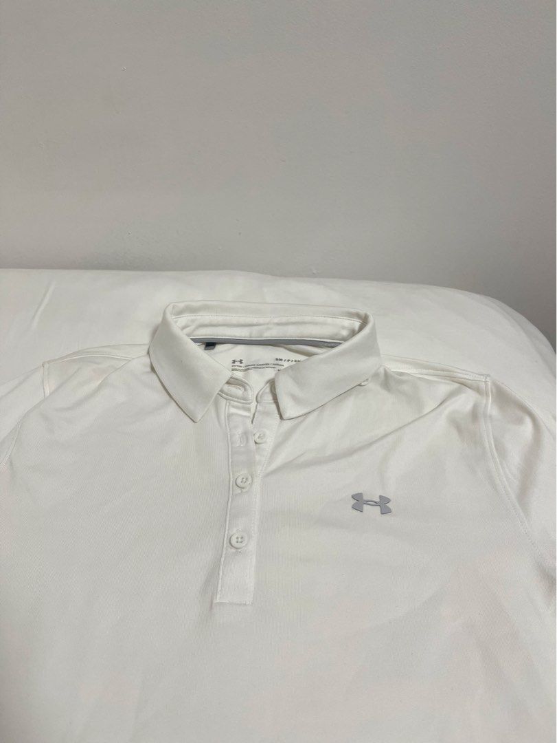 White under deals armour golf shirt
