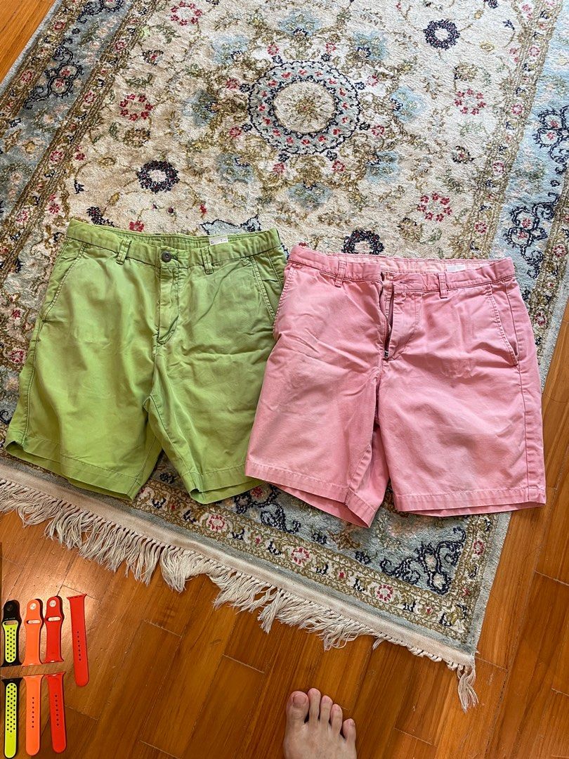 Red and green shorts best sale
