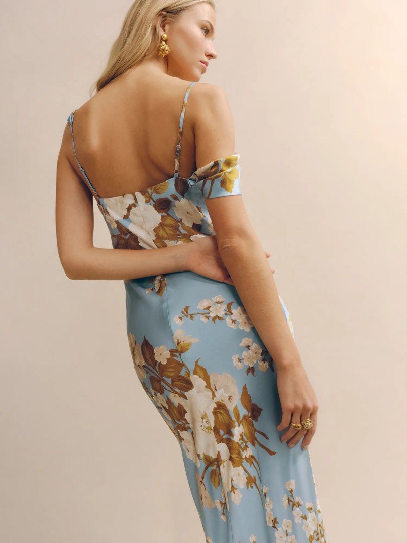 Reformation floral maxi dress store