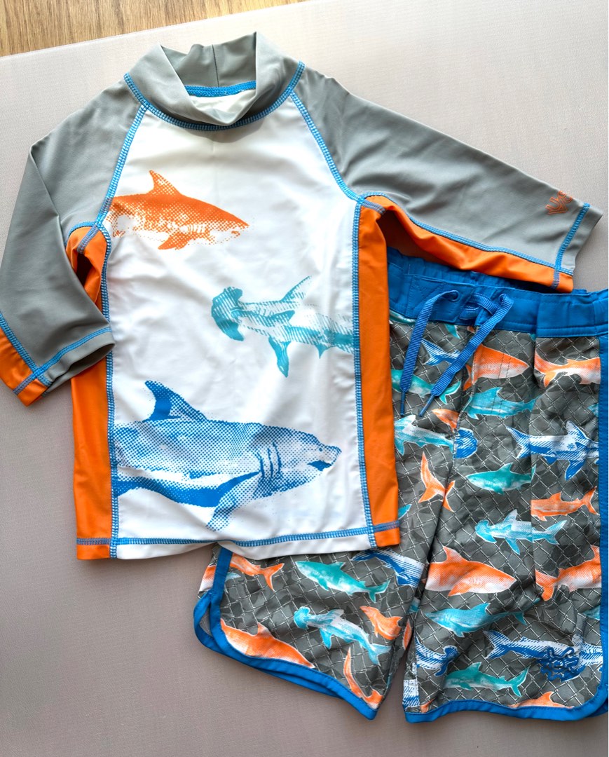 UV Skinz UPF 30 Swim Shirt & Board Shorts, Babies & Kids, Babies