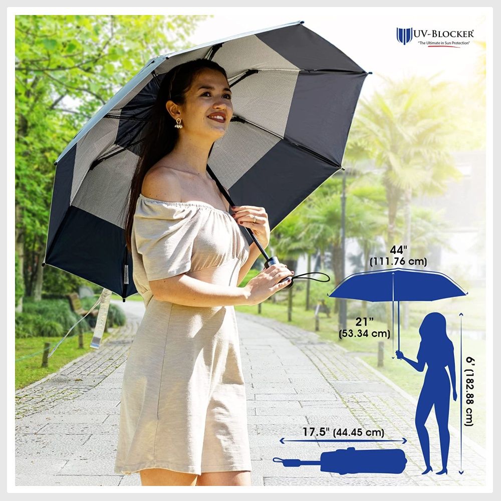 UV Blocker Travel Sun Protection UV Umbrella Auto Open Double