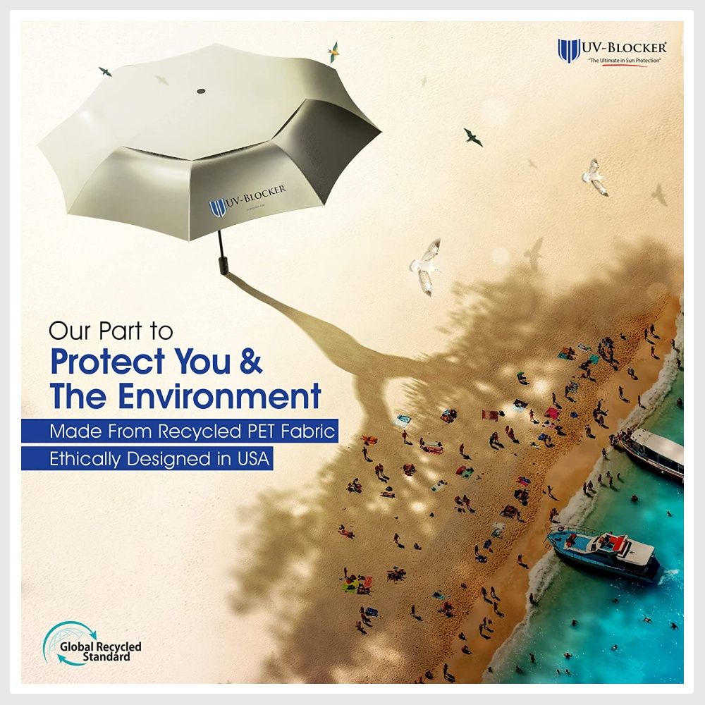 UVBlocker Umbrella with Solar Protection Blocks 99 of UVA/UVB Sun