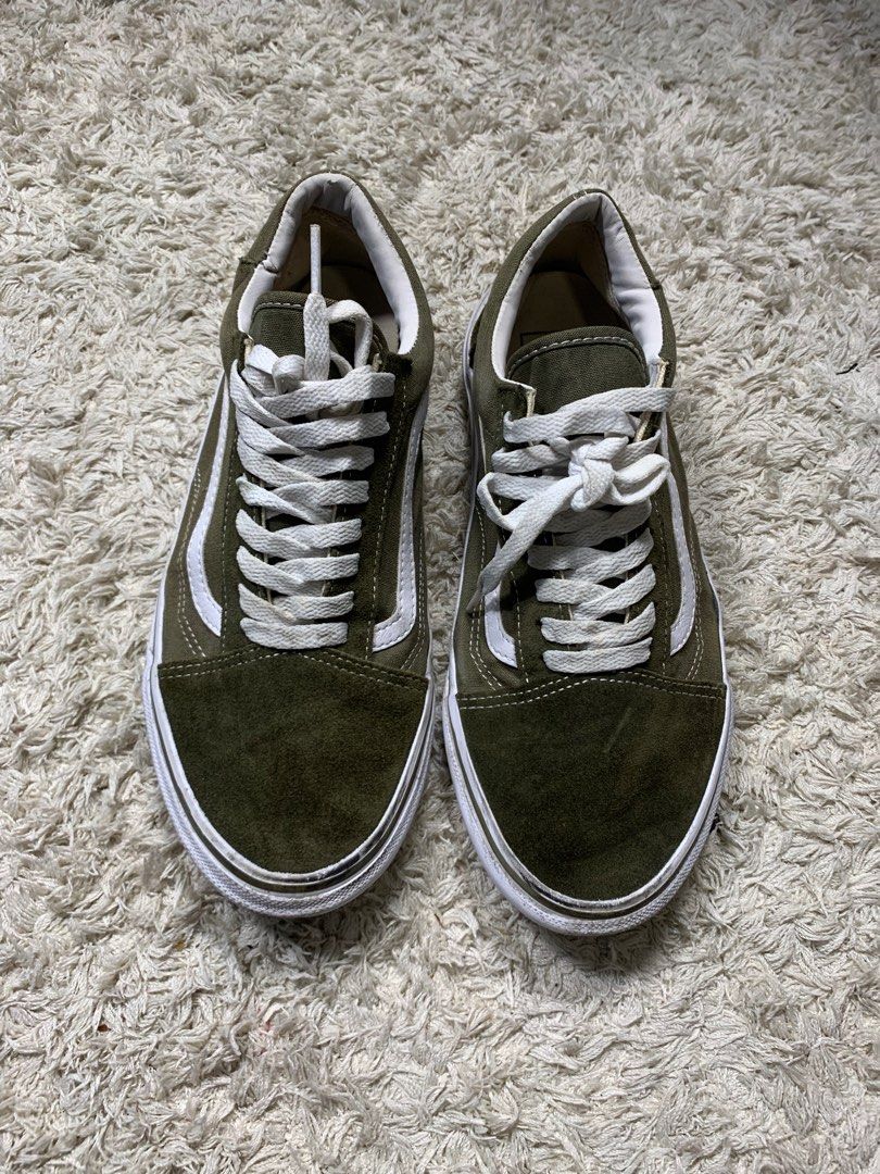 Army green vans shoes shop