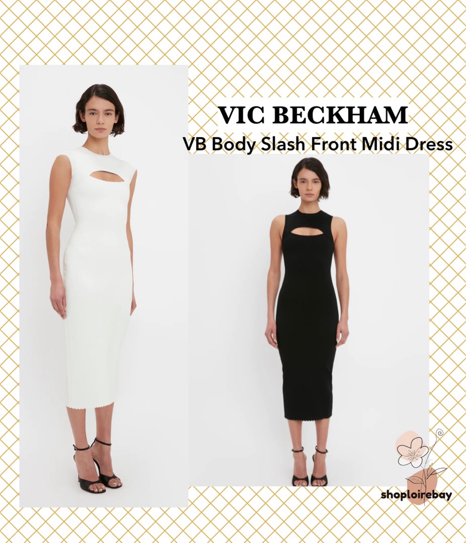 Victoria beckham slash front midi dress on sale