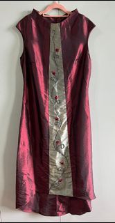 Vietnamese / Thai Silk Cocktail Dress with Embellishment