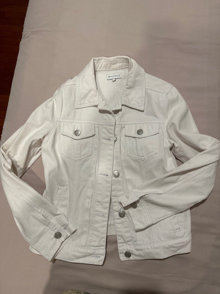 Warehouse white denim jacket outlet