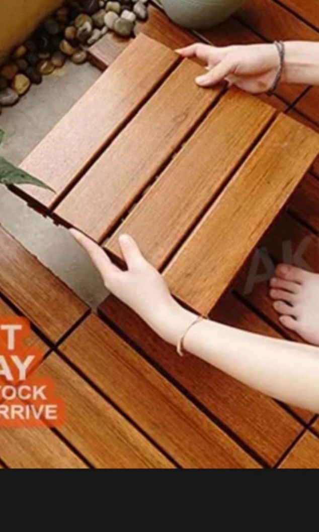 wooden flooring tiles, Furniture & Home Living, Home Decor, Carpets