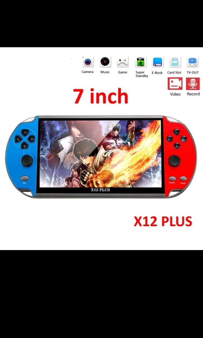 X12 plus retro handheld Gaming console, Video Gaming, Video Game ...