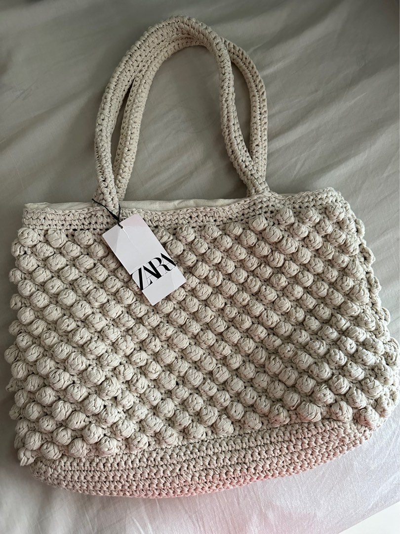 Zara Crochet Tote Bag on Carousell