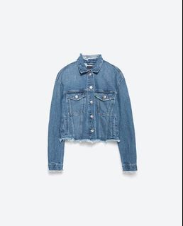 ZARA denim distressed jacket