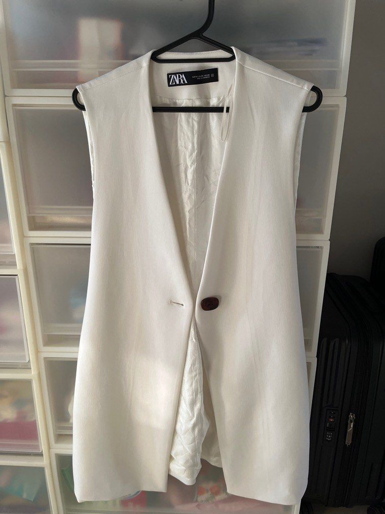 Zara white vest
