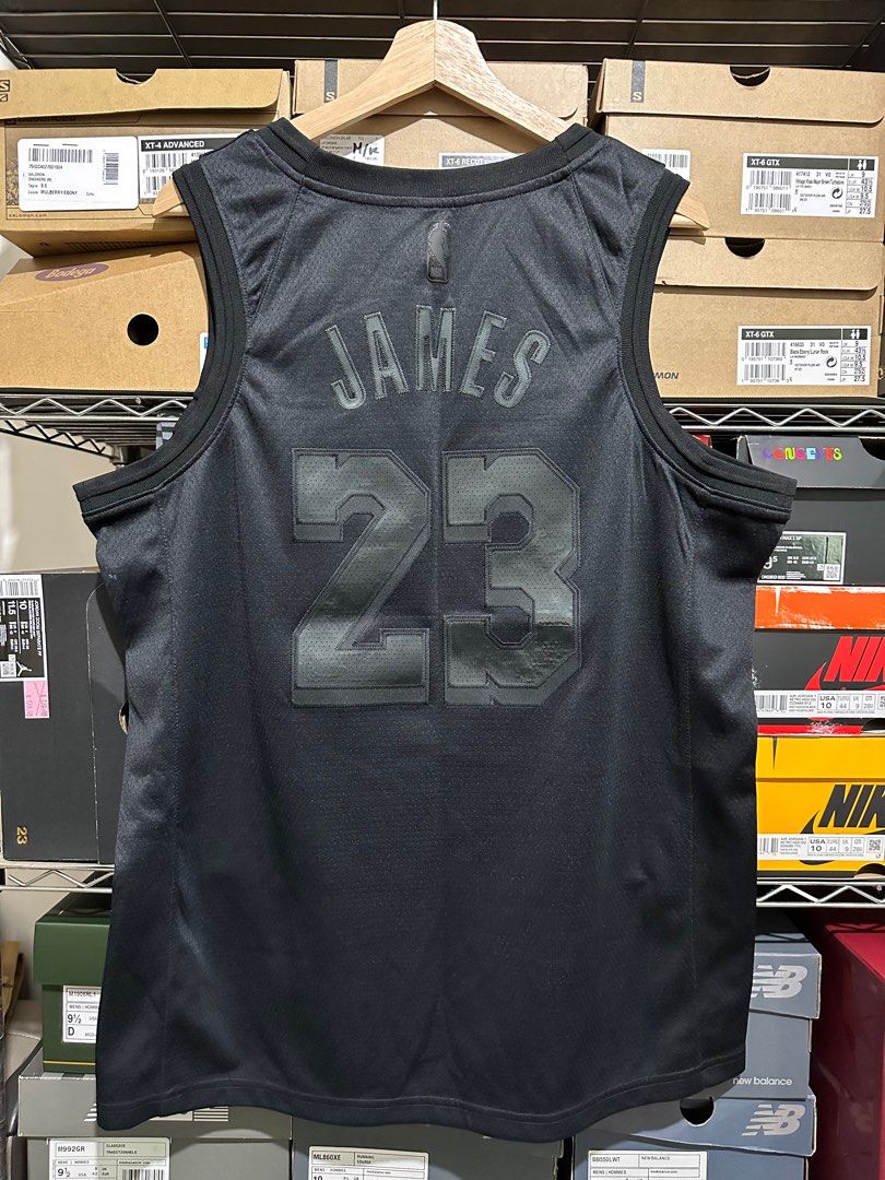 Nike NBA L.A. Lakers LeBron James Black MVP Swingman Jersey Black