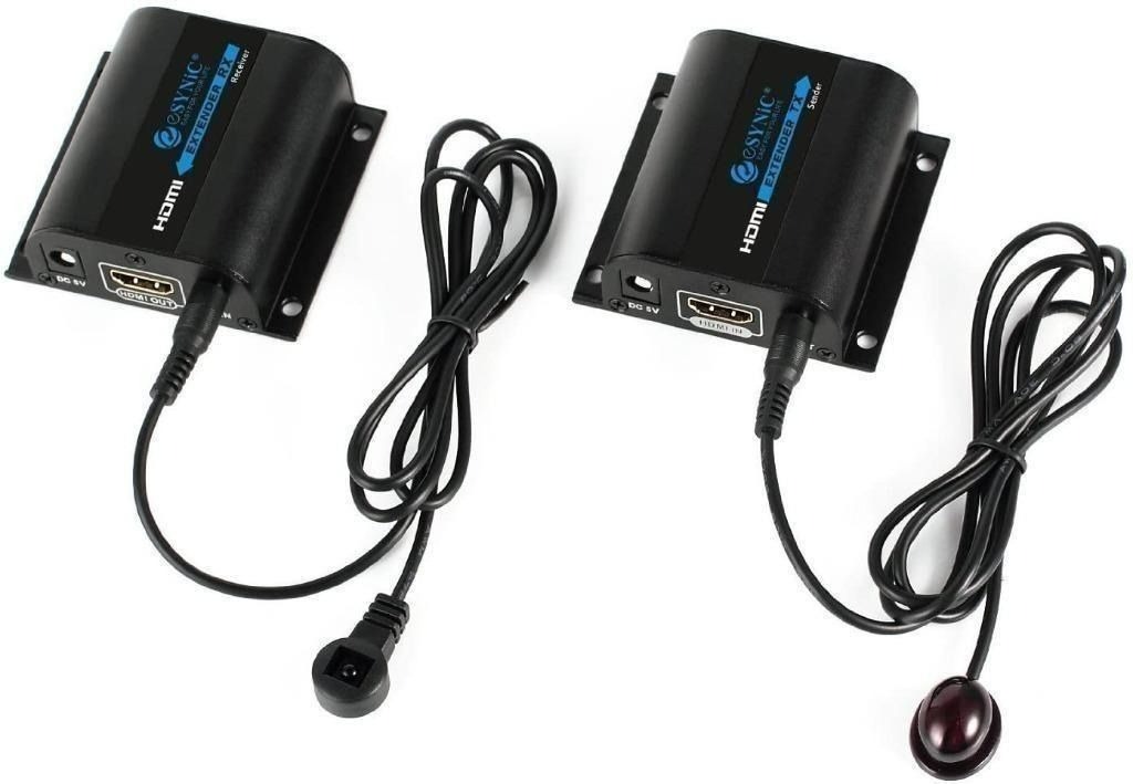 2617) eSynic HDMI Extender 1080P 60m/200ft with IR Remote Control HDMI