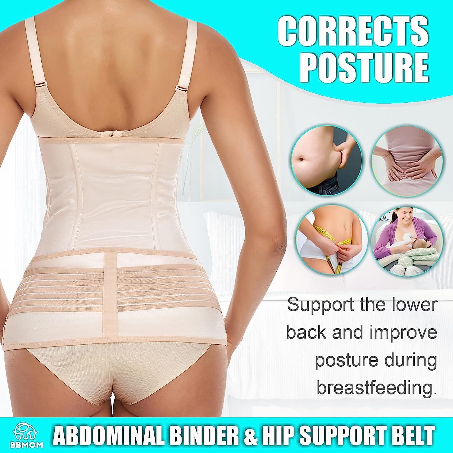 2 in 1 Postpartum Belly Band Abdominal Binder C-Section Recovery Belt Belly  Wrap Skin-Friendly Waist/Pelvis Belt Compression Wrap for Post Surgery  Natural Recovery(Beige,Medium), Health & Nutrition, Braces, Support &  Protection on Carousell