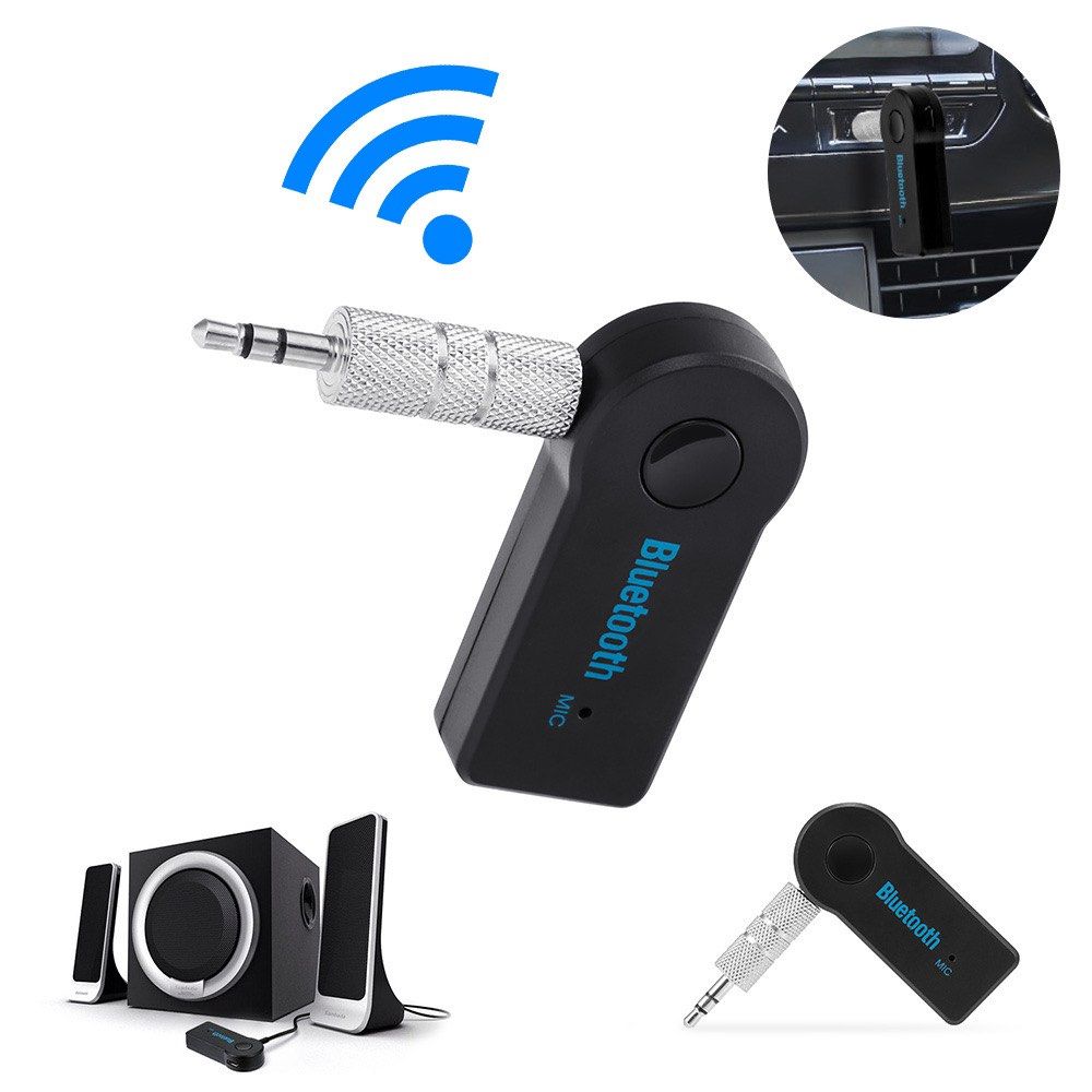 Bluetooth Receiver,Bluetooth Adapter,Portable Wireless Bluetooth Aux  Headphones Adapter with Clips Design, Hands-Free Audio Car Kits with 3.5mm  Jack Stereo Output 