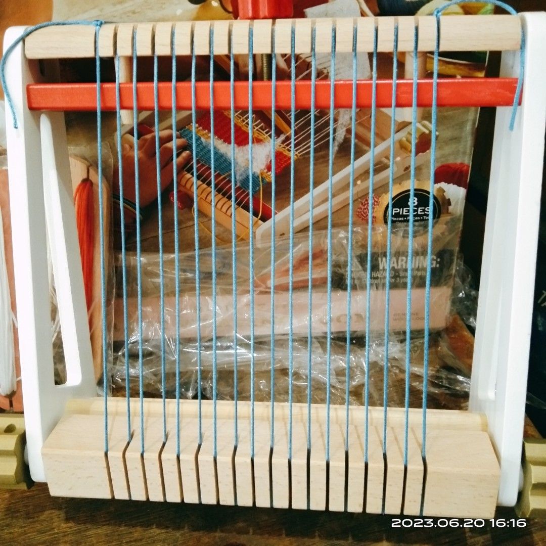 8 Piece Craft Weaving Loom (Category: Craft Supplies & Tools) located in Rizal. Submitted by TheSweetSpotShoppe (Listing ID 1238508177, Image 2). Description: • Easy to use • Genuine wood loom • Weave your own designs with simple instructions. • Includes 1 woden loom, 3 wooden shuttles, and 4 bundles of colored string.