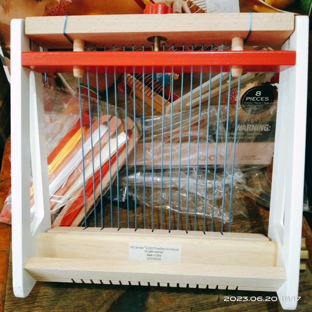 8 Piece Craft Weaving Loom (Category: Craft Supplies & Tools) located in Rizal. Submitted by TheSweetSpotShoppe (Listing ID 1238508177, Image 3). Description: • Easy to use • Genuine wood loom • Weave your own designs with simple instructions. • Includes 1 woden loom, 3 wooden shuttles, and 4 bundles of colored string.