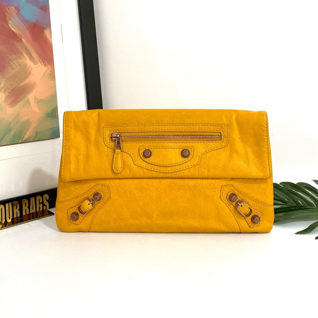 Balenciaga shop yellow purse