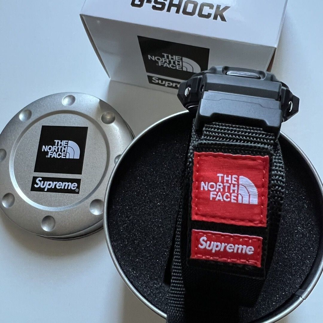 全新Casio G-shock x Supreme x The North Face DW-6900 黑色, 名牌