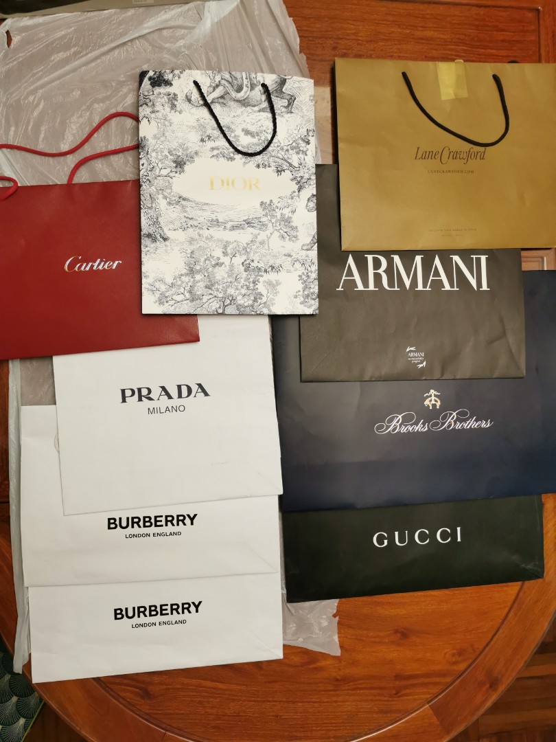 Burberry ,Gucci,Prada, Bags, Burberrygucciprada Designer Shopping Bags