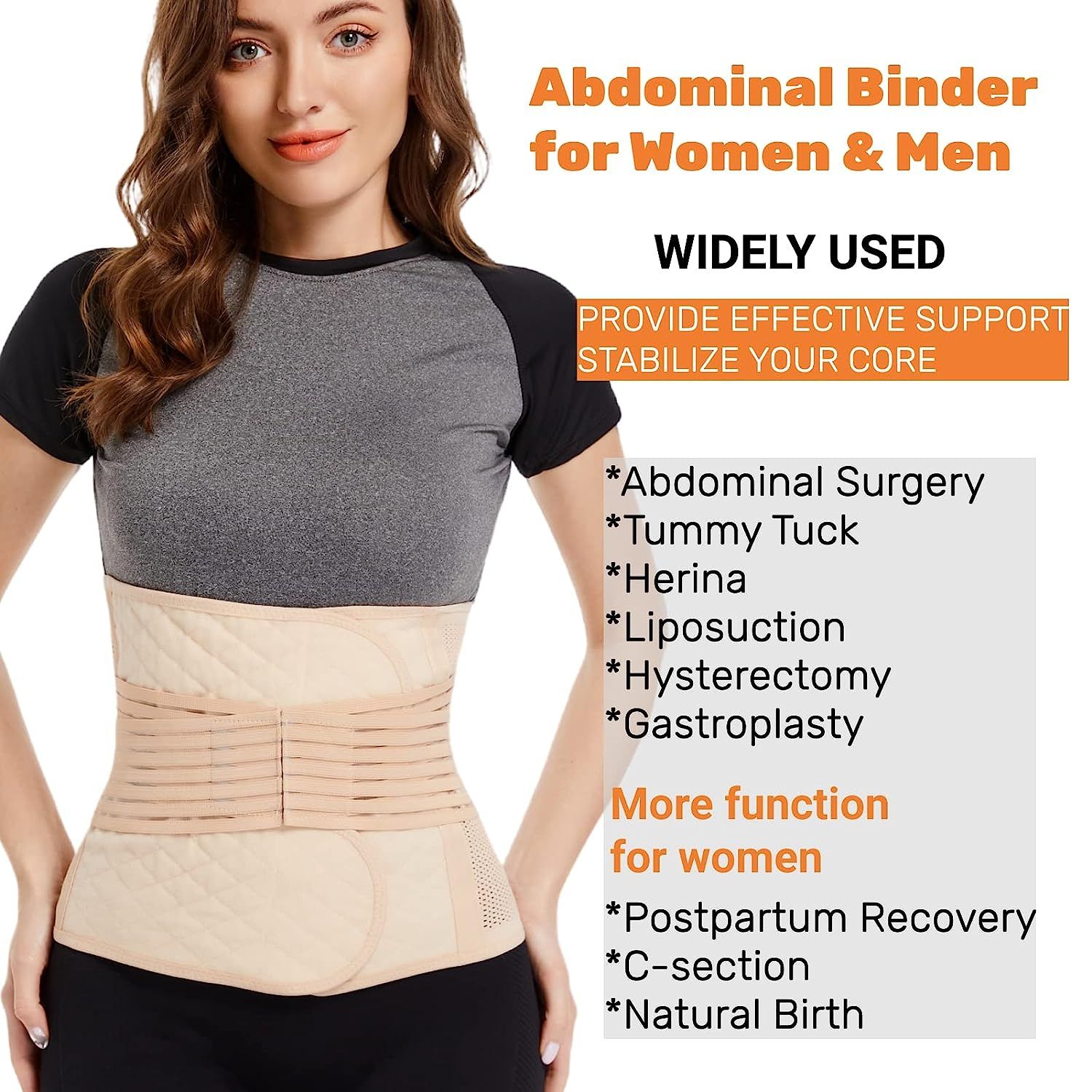 Post pregnancy abdominal belt for women after delivery tummy trimmer kamar  belt abdomen compression support abdominal binder for women}}