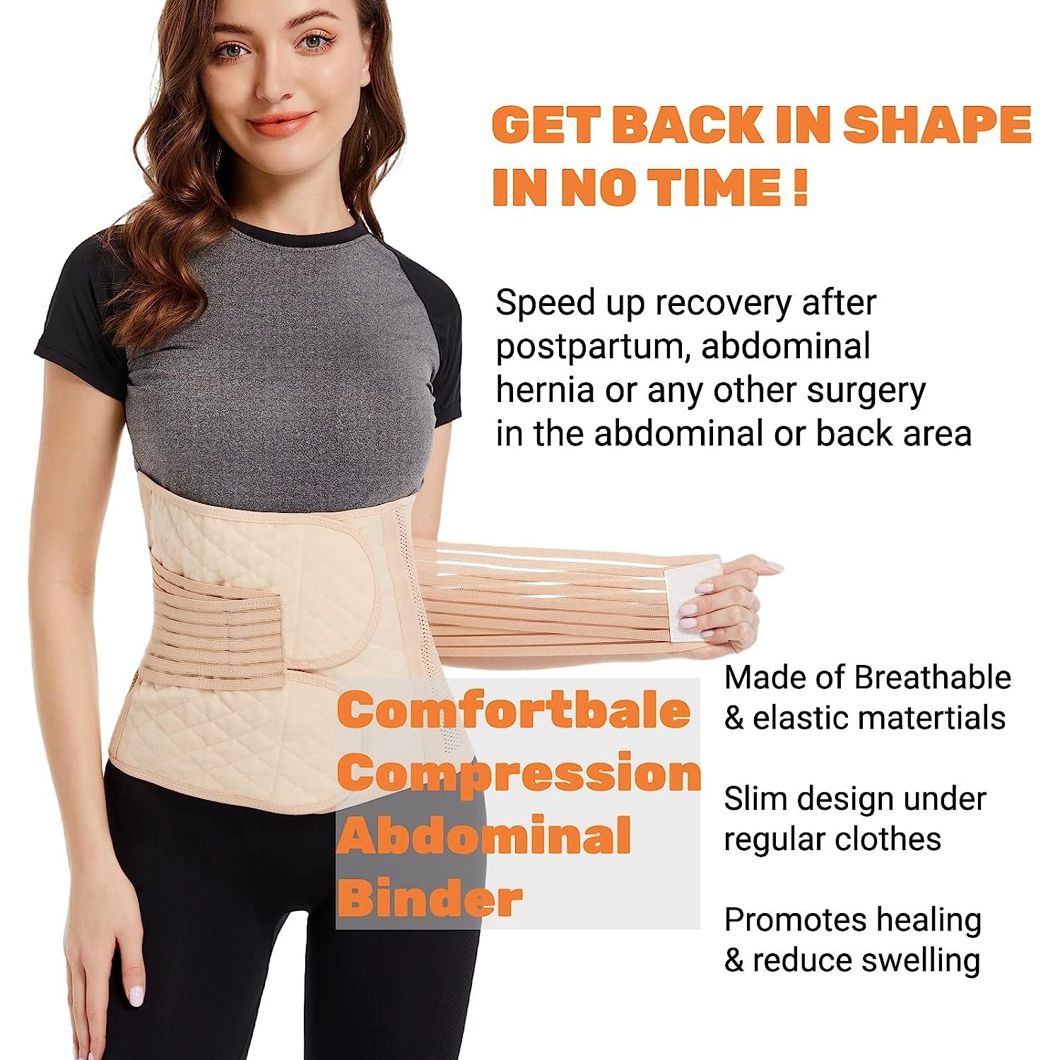 1 Pc Tummy Tuck Belt Mesh Cross Abdominal Band For Waist