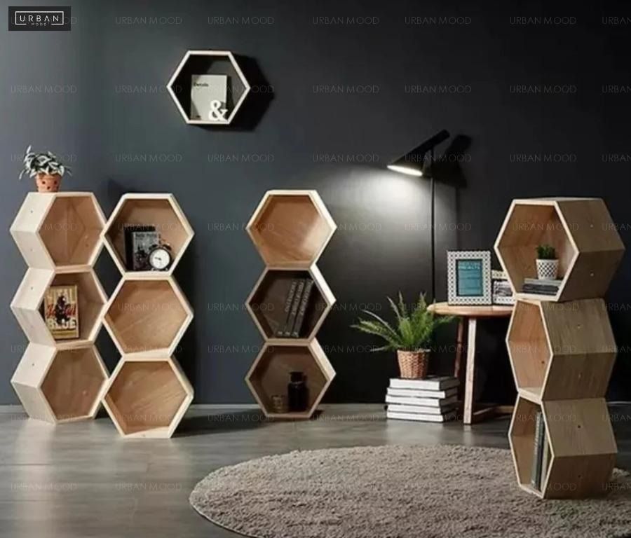 ABEL Honeycomb Wall Display Shelf, Furniture & Home Living, Furniture ...