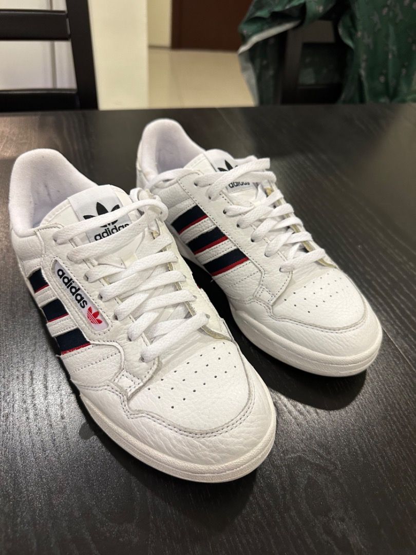 White adidas shop continental trainers